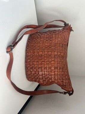 Vilenca Woven Leather Crossbody Bag
